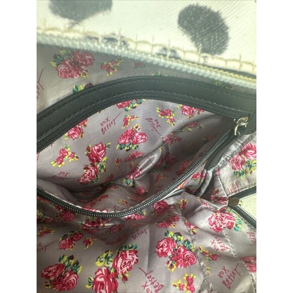 Betsey Johnson Cute Panda Print Backpack With Chain Accent Black & White - Picture 12 of 16